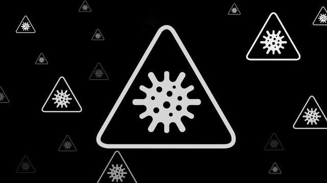 Computer virus infection concept on the transparent background. Infected with malware. Motion graphics of virus concept.