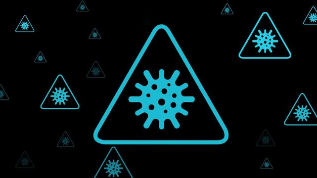 Computer virus infection concept on the transparent background. Infected with malware. Motion graphics of virus concept.