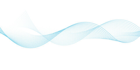 Fototapeta premium Abstract blue smooth waves on white background. Dynamic sound waves. Design elements. vector eps10