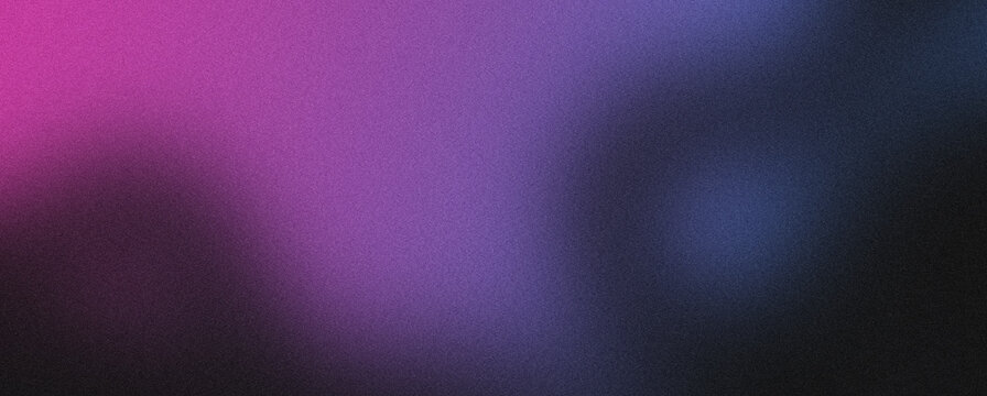 Magenta Pink Violet Deep Blue Dark Abstract Grainy Gradient Background Noise Texture Design