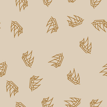 xebec ancient ship vector line seamless pattern xebec ancient ship sign illustration