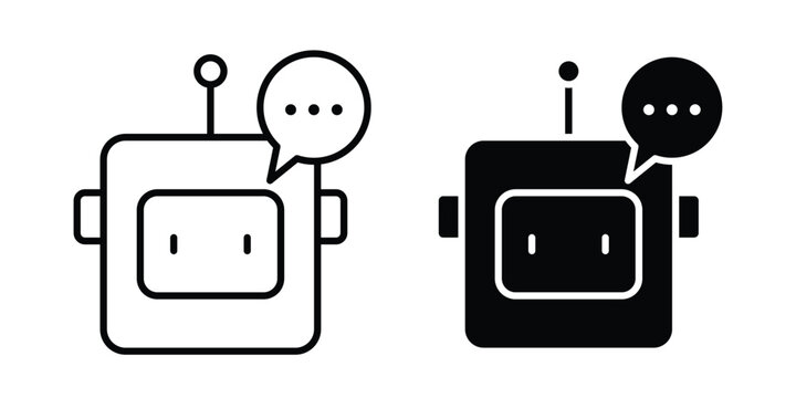 Chat bot assistance icon