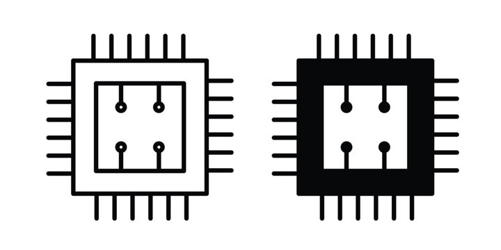 Computer microchip icon