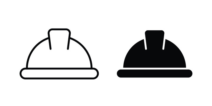Construction safety helmet icon