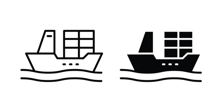 Container ship icon