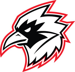 Obraz premium Aggressive raven mascot design for sports team logos and branding projects showcasing determination and strength