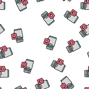 trash compactor repair vector seamless pattern trash compactor repair sign illustration
