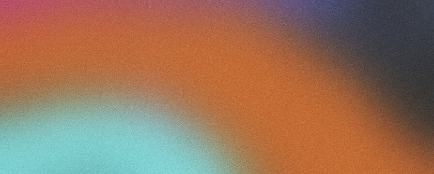 Pink Red Orange Teal Multicolor Abstract Grainy Gradient Background Noise Texture Warm Design