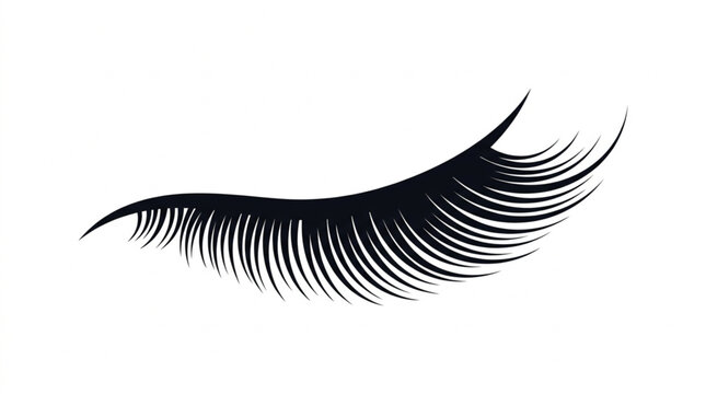 Eyelash extensions vector illustration isolated on white background
