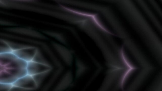 Abstract glowing purple and blue geometric pattern on dark background