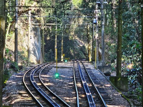 Signal box of the historic Corcovado rack railway (Trem do Corcovado), Rio de Janeiro, Brazil
