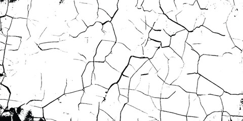 Obraz premium Vector the cracks concrete wall texture white and black. Grungy, grunge effect, grunge texture, dry land crack effect, Vector eps10