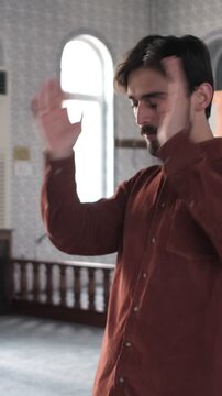 Man Praying In Mosque