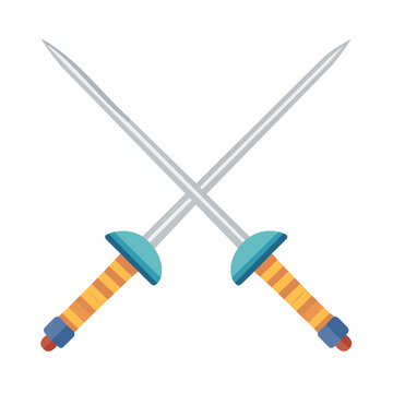 Two Crossed Fencing Swords