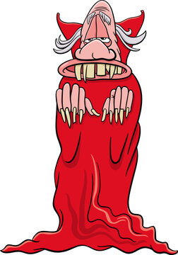 monster or vampire fantasy character cartoon illustration