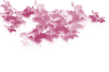 Obraz premium Abstract Pink Cloud Smoke Shape Element PNG Transparent