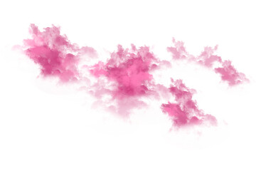 Fototapeta premium Abstract Pink Cloud Smoke Shape Element PNG Transparent