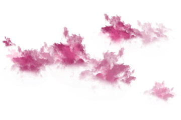 Fototapeta premium Abstract Pink Cloud Smoke Shape Element PNG Transparent