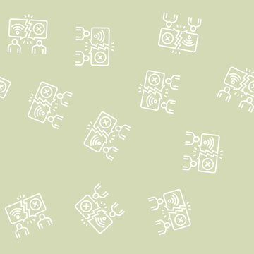 digital divide vector line seamless pattern digital divide sign illustration