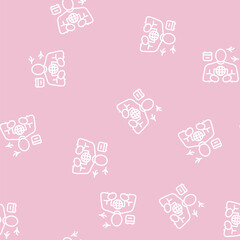 Obraz premium travel planner vector line seamless pattern travel planner sign illustration