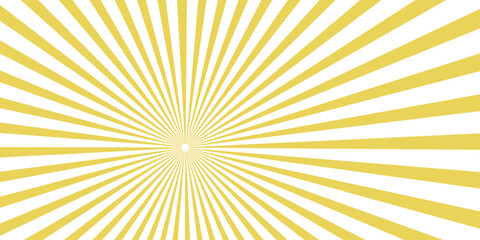 Fototapeta premium Golden Sunburst Radiance: A stylized golden sunburst emanates from a central point, casting brilliant rays across a white background, symbolizing energy and new beginnings.