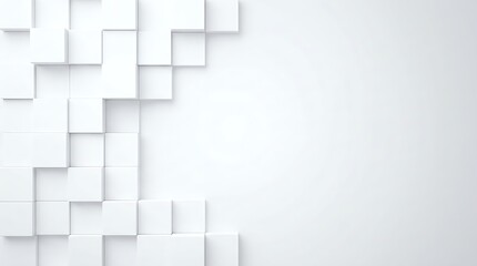 Naklejka premium High Key White Block Pattern Background with Strong Negative Space for Marketing