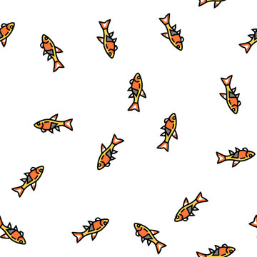 rasbora fish vector seamless pattern rasbora fish sign illustration
