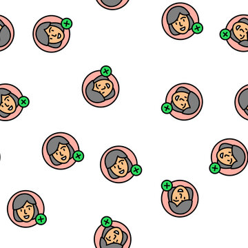 new usel female vector seamless pattern new usel female sign illustration
