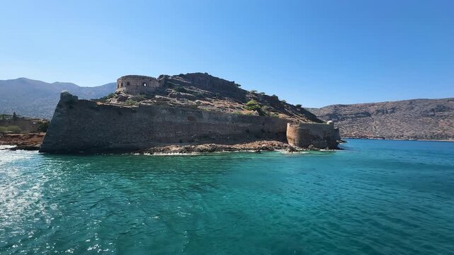 Elunda landscape, island of Spinalonga, Crete, Greece