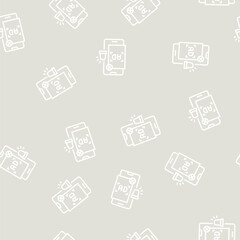 Fototapeta premium advertisement pop-up window vector line seamless pattern advertisement pop-up window sign illustration