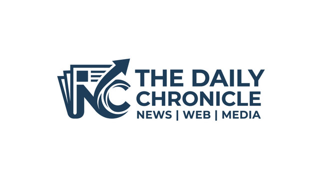 The daily chronicle news media logo with paper icon.