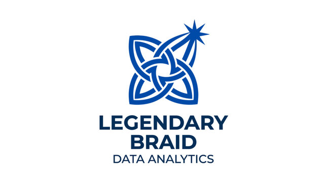Geometric star logo for data analytics company