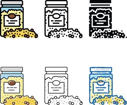 pollen bottle beekeeping color icon vector. pollen styles bottle beekeeping sign. isolated symbol