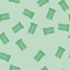 Naklejka premium public bank building vector line seamless pattern public bank building sign illustration