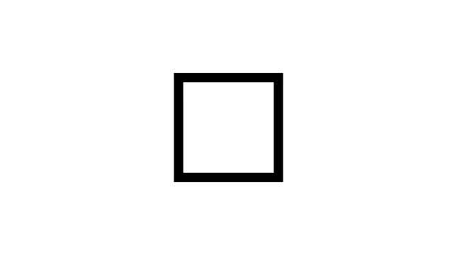 Simple black outlined square on white background