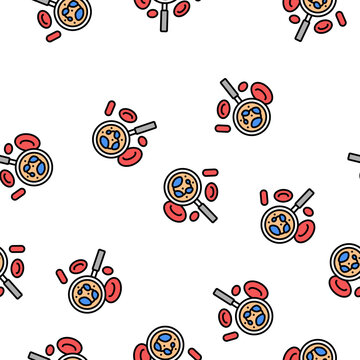 megaloblastic anemia researching vector seamless pattern megaloblastic anemia researching sign illustration