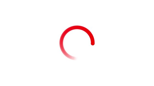 Animation of a loading spinning load wheel. Waiting for download. White circle on Transparent background.  on a  background.loading wheel oval graphic animation spinning on transparent 