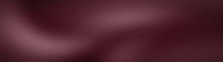 Fototapeta premium Abstract wide burgundy maroon plum gradient background with a dark grainy noise texture