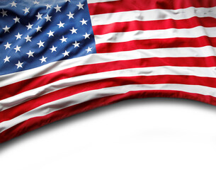 Obraz premium American flag on white