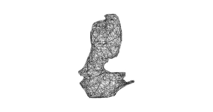 Sketch Batman outline map animation - smooth progressive reveal