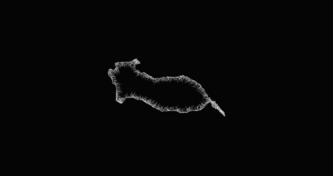 Sketch Igdir outline map animation - smooth progressive reveal