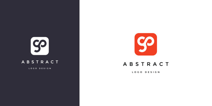 Letter SP logo design as a modern vector graphic symbol featuring rounded square shapes for corporate branding and identity