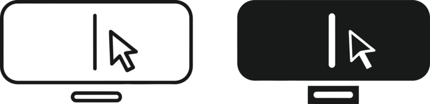 Cursor clicking on monitor split screen icon