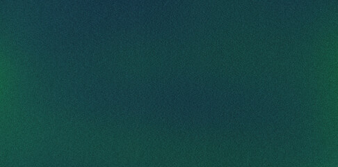 Fototapeta premium Dark teal green gradient background with fine grain noise texture.