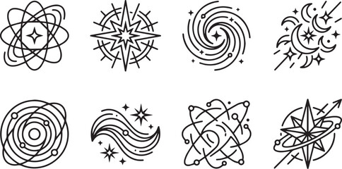 Abstract Space and Astronomy Icons Set © Juhi