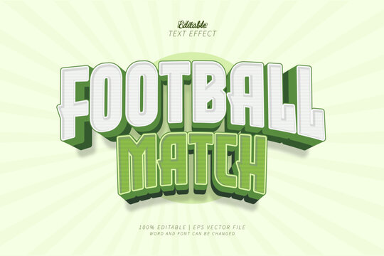 Football Match Editable Text Effect Style 3d Bold Vintage