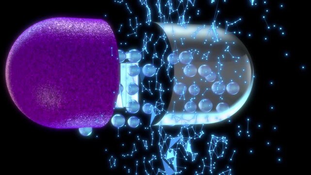 Artificial intelligence creating ebola virus cure conceptual animation