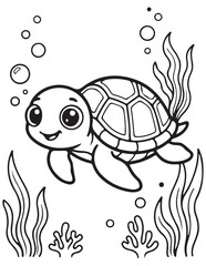 Obraz premium Bold and easy Fish coloring pages