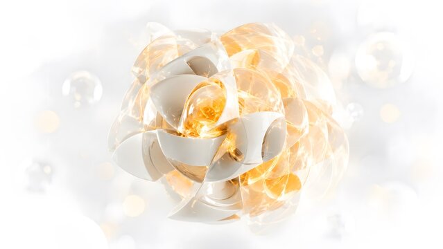 Quantum Superposition of States - Abstract Science 3D Concept