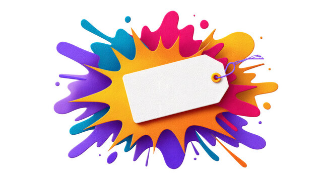 Price tag burst shape isolated on a white background